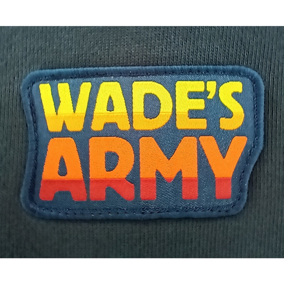 oody Wade's Army Men's Large Hoodie Sweatshirt Gray Organic Cotton USA - Picture 3 of 8